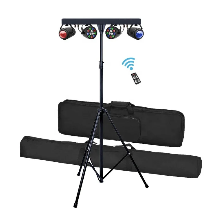 RGBW LED Par Bar Light DMX Pro Stage Lighting Projector DJ Disco Party Wedding Event Rent With Stand And Carry Bag