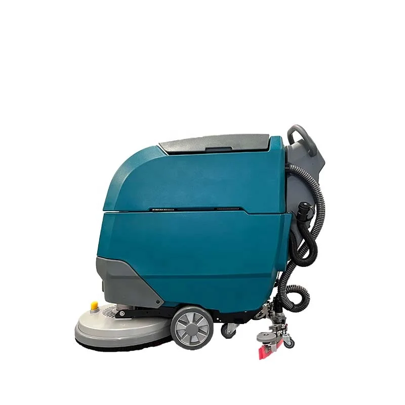 JB60 Spin scrubber brush automatic cleaning scrubbing machine walk behind battery powered floor scrubber dryer