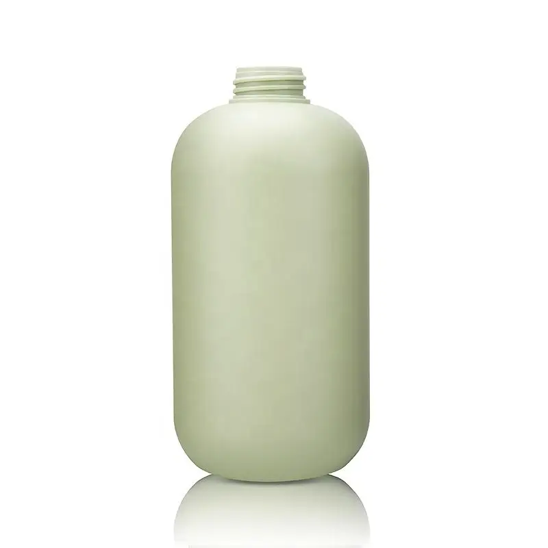 Matte Green Plush HDPE Plastic Cosmetic Packaging Soft Touch Squeeze Body Lotion Bottles 200ml 250ml 400ml 500ml Shampoo Bottle