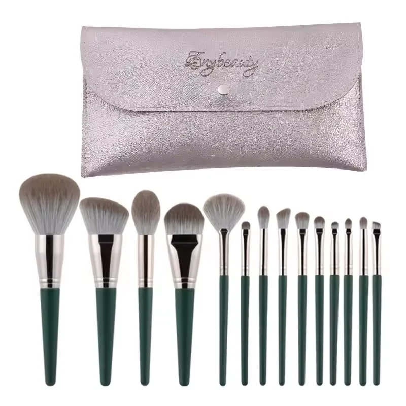 high quality vegan organic makeup brushes set with travel portable makeup brush set with case for promotion