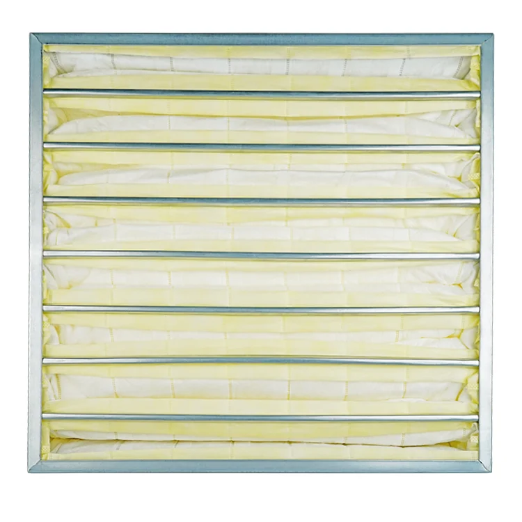 Factory directly sell F7 595*595*600 pocket air filter for central air conditioner conditioning filter medium air filter