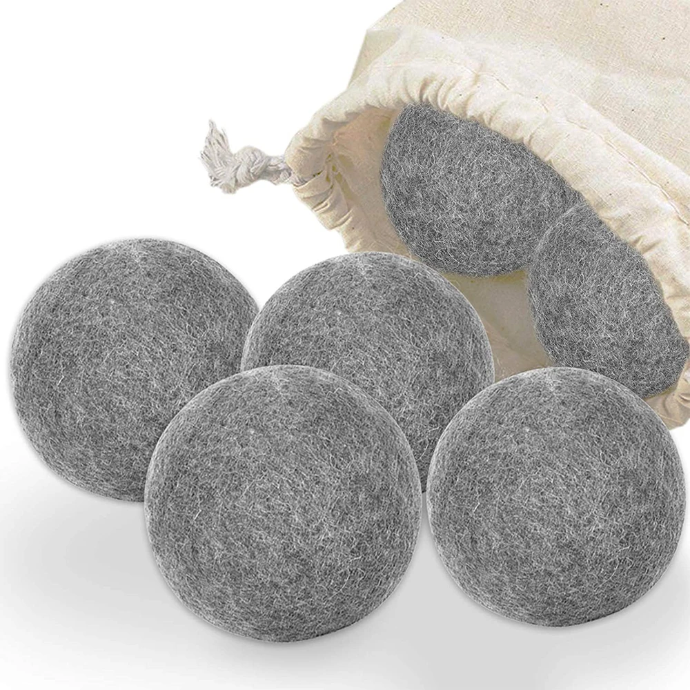 Reusable Household Dryer Balls Wool Natural Organic Fabric Wholesale Clothes Anti-Tangle Felt Balls Wool Dryer Balls For Laundry