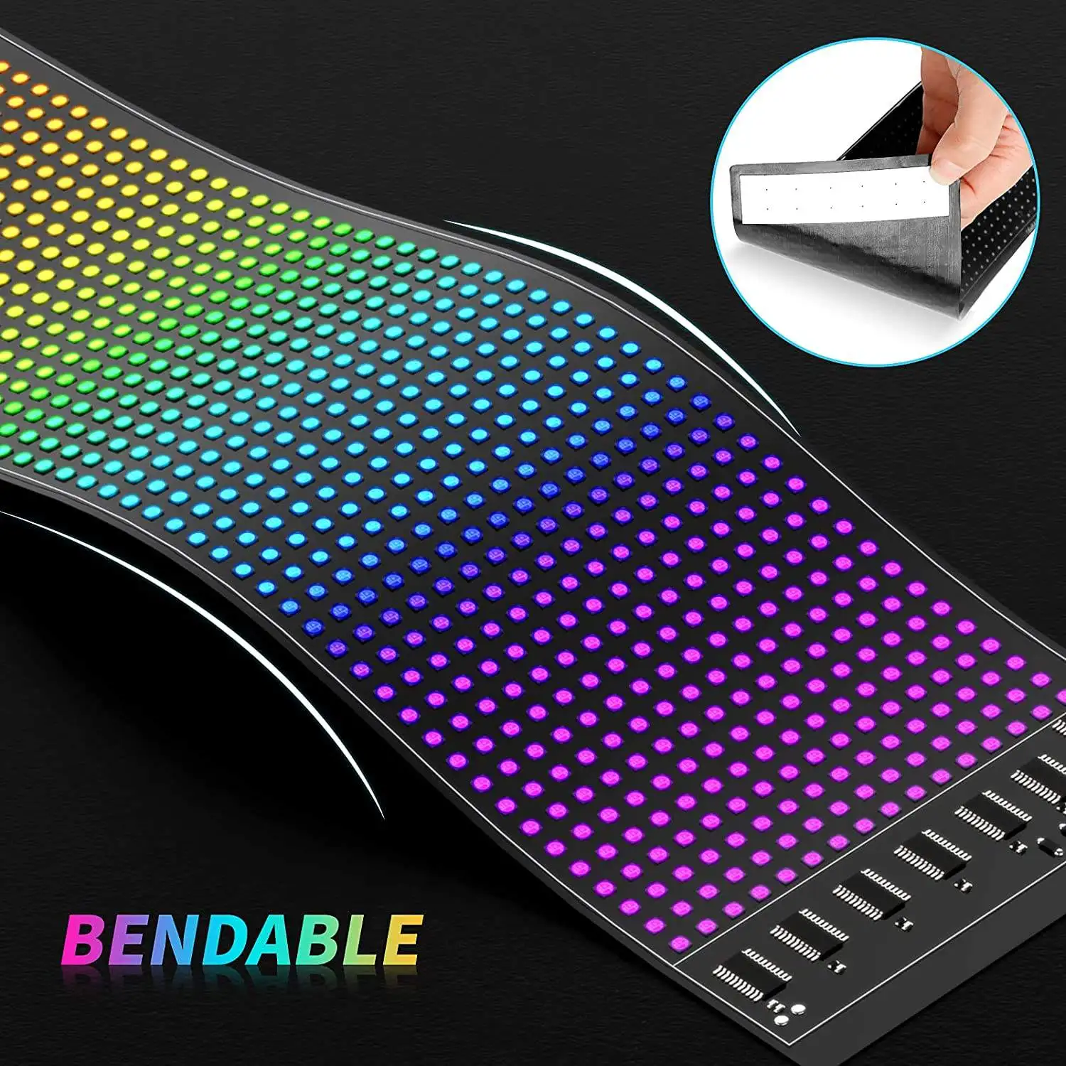 Flexible Matrix Panel Screen Bluetooth App Control USB LED Car Sign Panel For Advertising Shop Festival LED Flexible Display