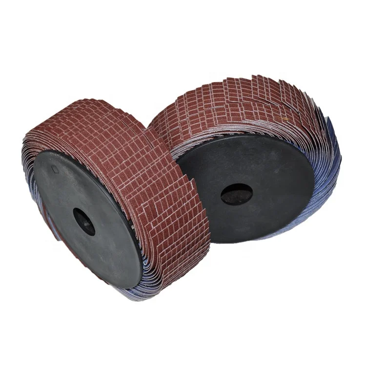 Abrasive flap wheel for polishing internal steel pipe surface