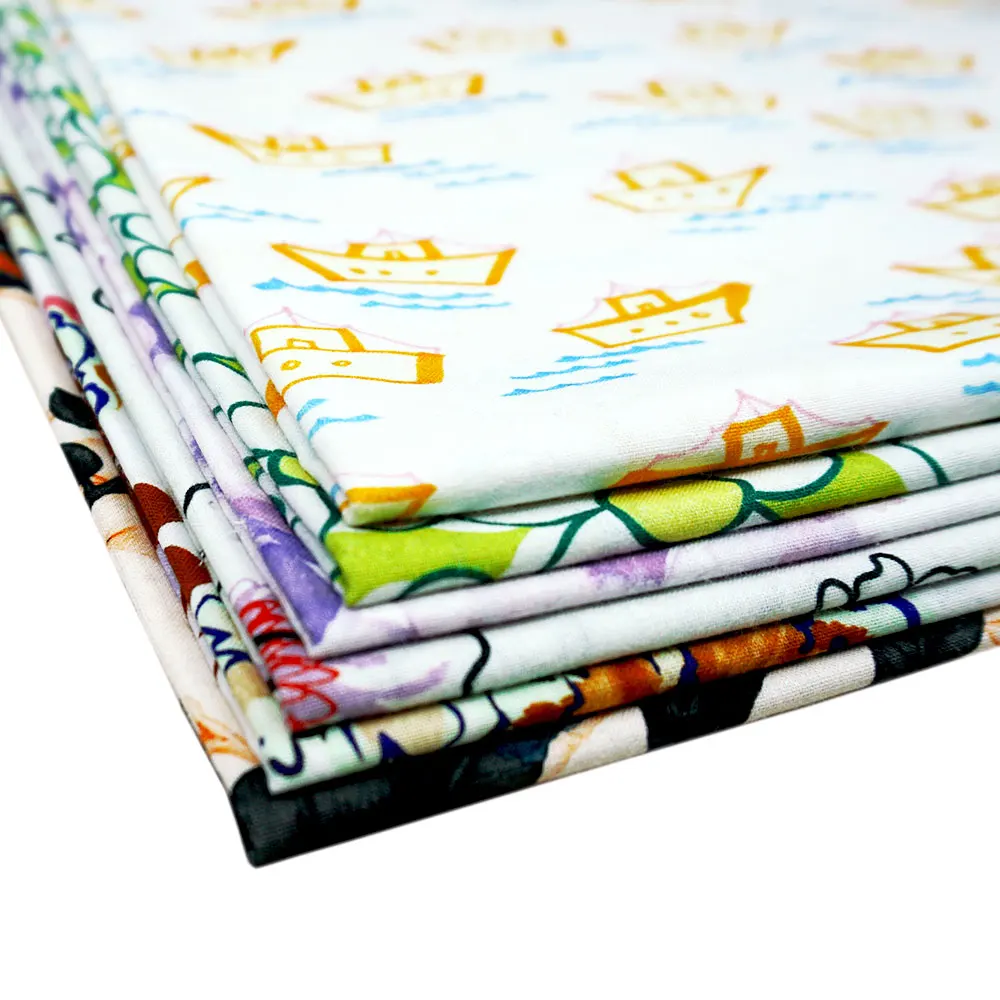 Методом цифровой печати с цветочным принтом в стиле пэчворк нарезана так, чтобы вы смогли ткань для лоскутного шитья DIY 6 шт. 100% хлопок жира четверти комплект нарезанные ткань