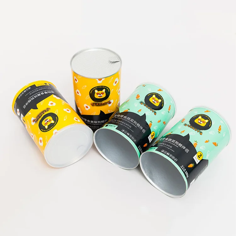 Food Grade Round Shape Coffee Kraft Paper Tube Packaging Box With Cardboard Aluminum Foil liner paper tube phenolic paper tub