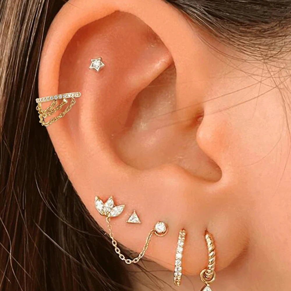 Gaby astm f136 d shaped piercing de titanio 14k gold clicker opal golden nose ring horse shoe septum  titanium piercing jewelry