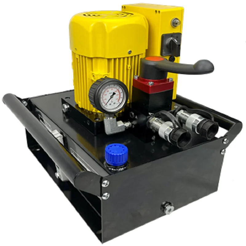 Hydraulic Cylinder Pump VHCP4022 2.2Kw 40L 380V 3 Position 4 Way Manual Directional Valve With Wheels and Air Cooled Radiator