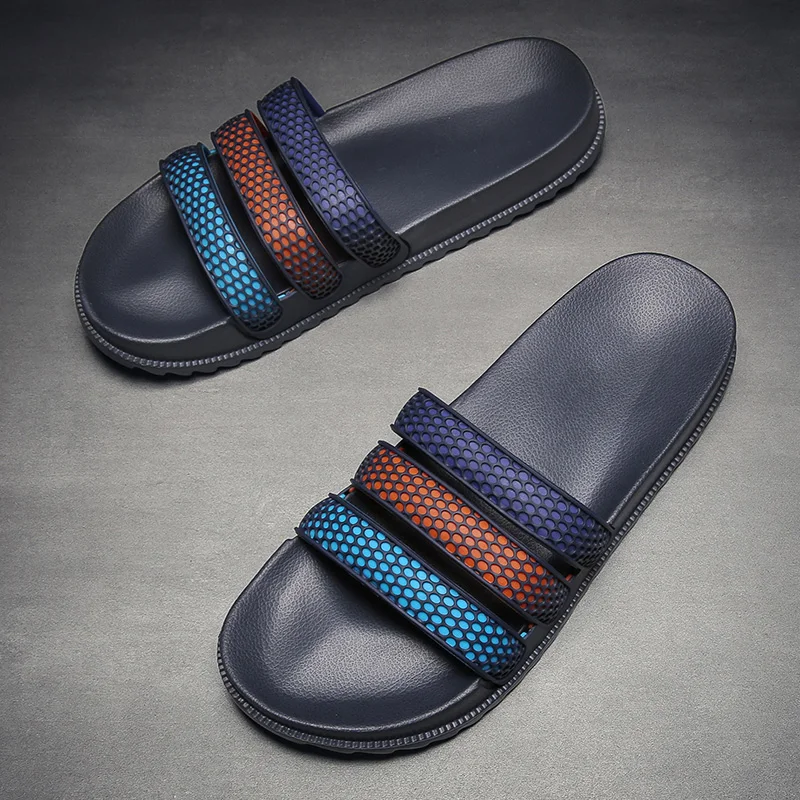 Fashion 2020 Mens Slides Comfort Sports Sandals Beach Casual Summer Shoes, Indoor/Outdoor Flip-Flop Shower Slippers For Men