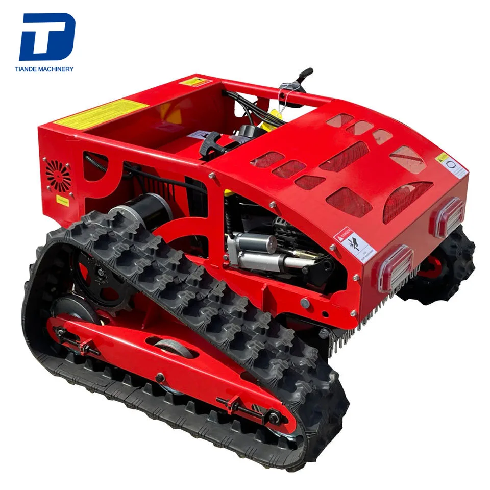 224CC Overgrown Land Grass Control Ai Robot Top Quality Automatic Remote Control Lawn Mower Gasoline Crawler