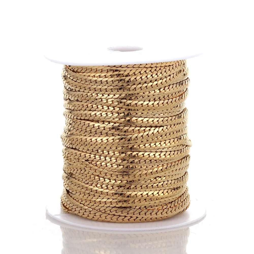 Selling in Meter Silver gold jewelry making Stainless Steel Silver Gold necklace wholesale jewelry chain meter