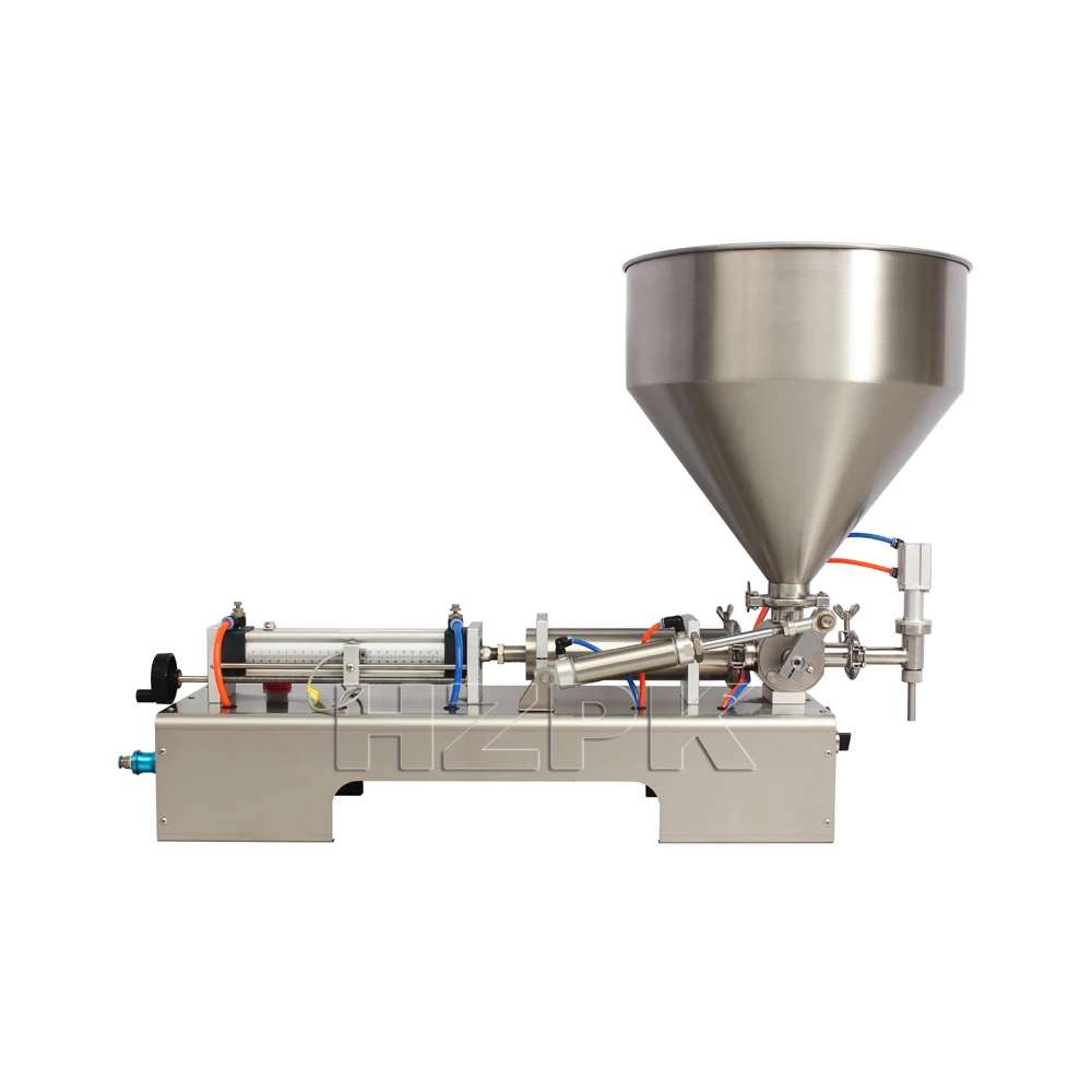 HZPK desktop semi automatic edible oil chili sauce viscous liquid filling machine price