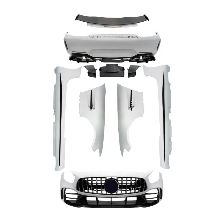 Wholesale Car Spare Parts Car Bumper Bumper Rear Spoiler Fiberglass Upgrade to GTR Style Caron Fiber Bodykit For BENZ AMG GT