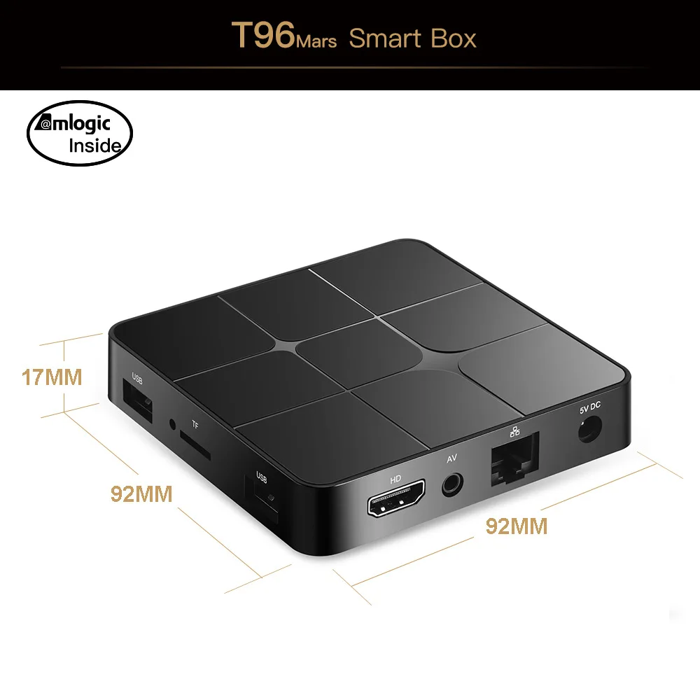 T96 Mars Mini Android Tv Box 2g 16g Amlogic S905w четырехъядерный 9 0 OS 4k Wifi Smart