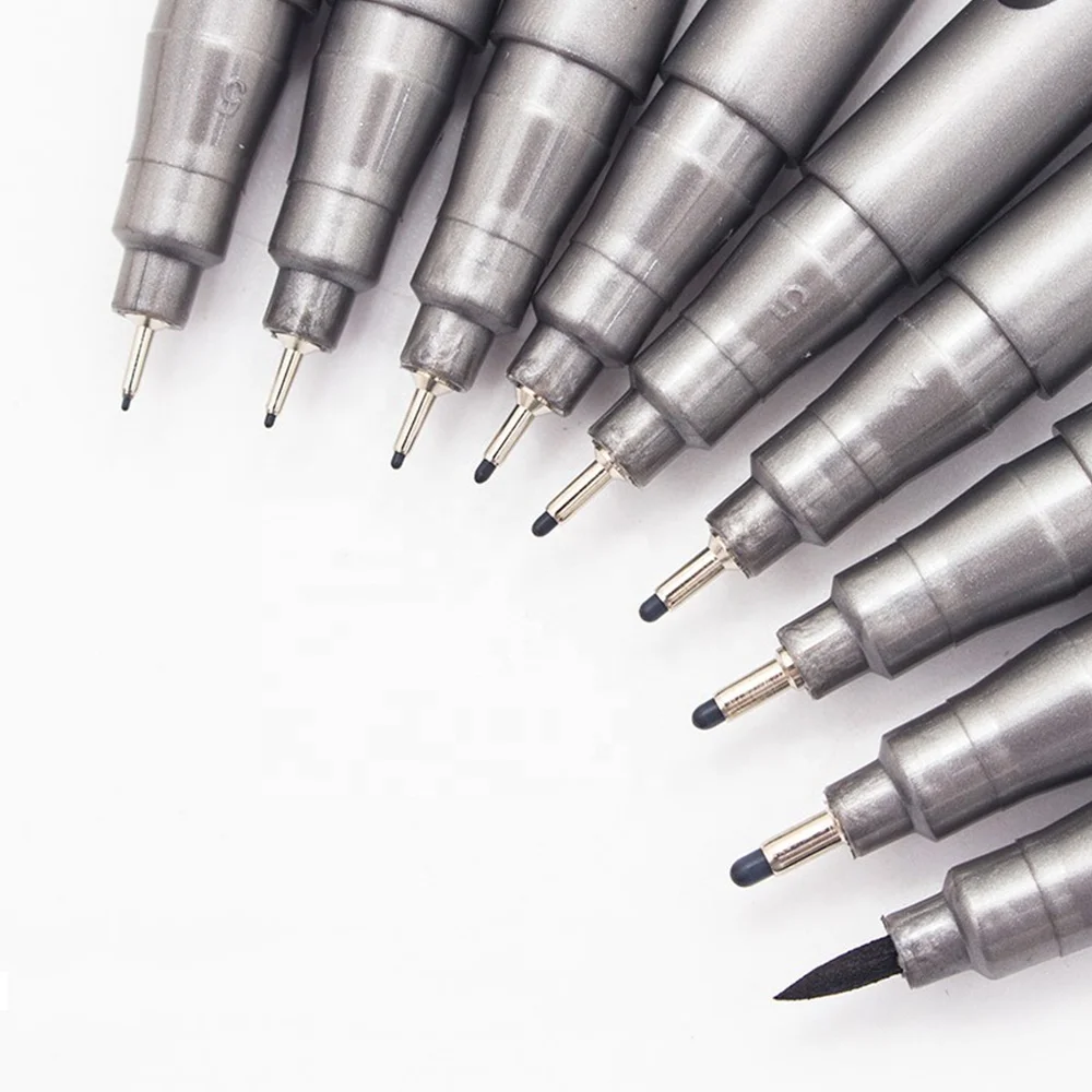 Soft and Hard Tip Calligraphy Pens 9 Size Brush Chisel Fine Hand Lettering Markers Plastic Sketching Drawing