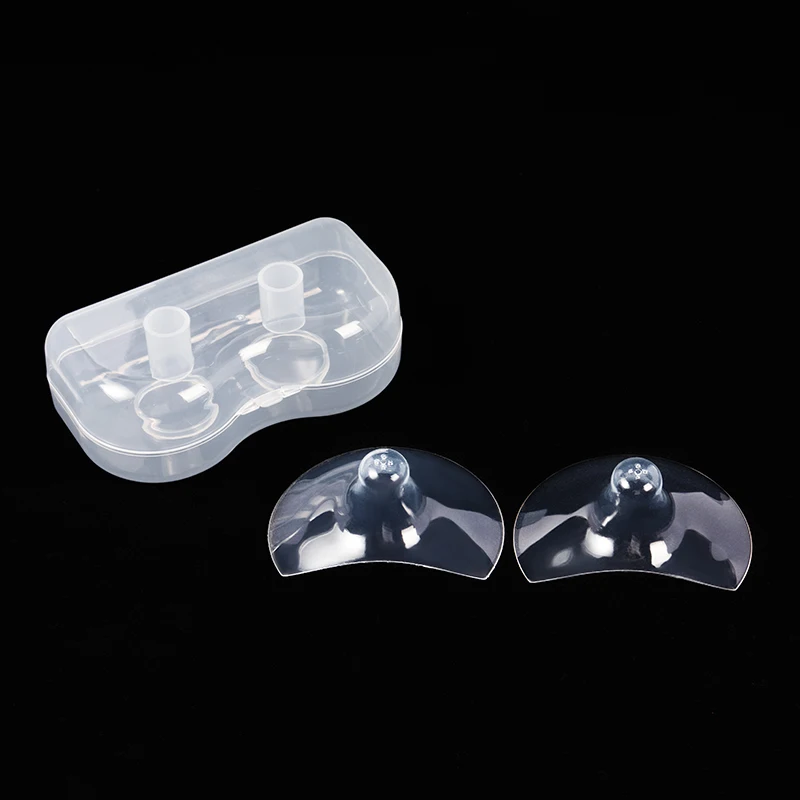 Wholesale BPA Free Silicone Nipple Shield Premium Contact for Breastfeeding Protector De Pezon Small Plastic Container