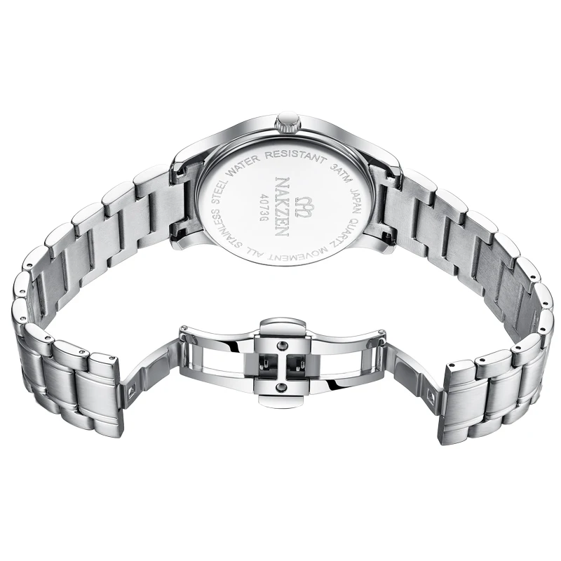 classic roman numeral valentine watches cheap made in china wristwatch all stainless steel couple wrist watch