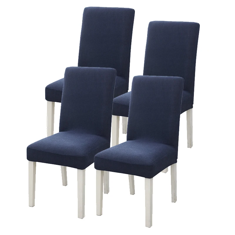 Оптовая продажа, зернистая ткань, растягивающаяся, спандекс, крышка стула для столовой, гостиной, офиса, приема, крышка стула