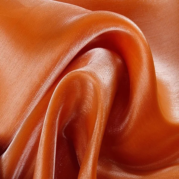 China manufacturer lucency blusa de 2 tone korea organza fabric for wedding dress