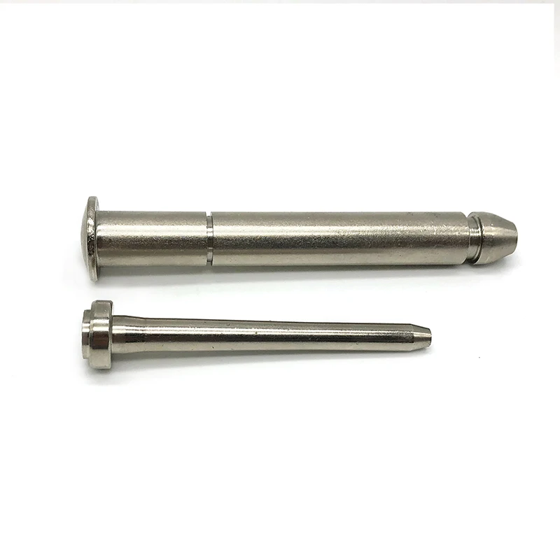  Factory custom stainless steel zinc plated threaded knurled shaft dowel