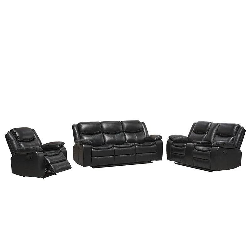 3+2+1 Manual Recliner Sofa Modern Luxury Air Leather Sectional Sofa Set Furniture Living Room Sofas