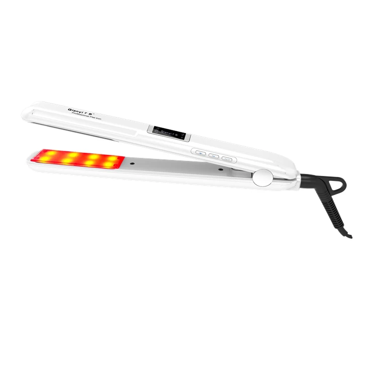 Ultrasonic Infrared Technology Steam Hair Straightener Cold Treatment Flat Iron Titanium Ceramic PTC Plastic French Hotel Use