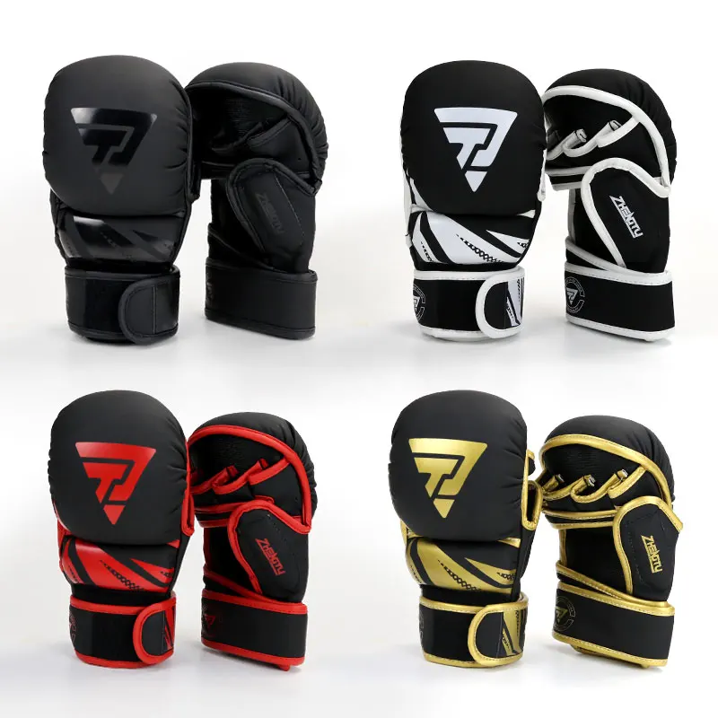 12 унций 7 MMA Перчатки из искусственной кожи боксерские профессиональные тренировочные для спарринга