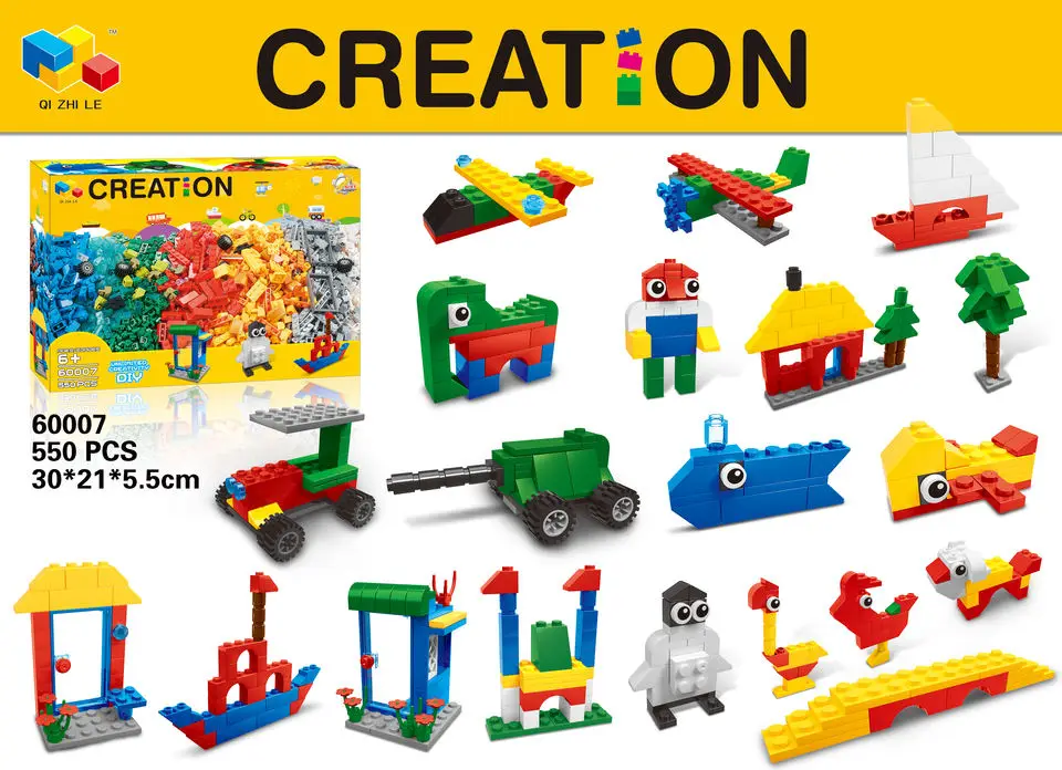 QIZHILE Pieces and Sets Blocks Model Building Toys building Educational for Kids Playing