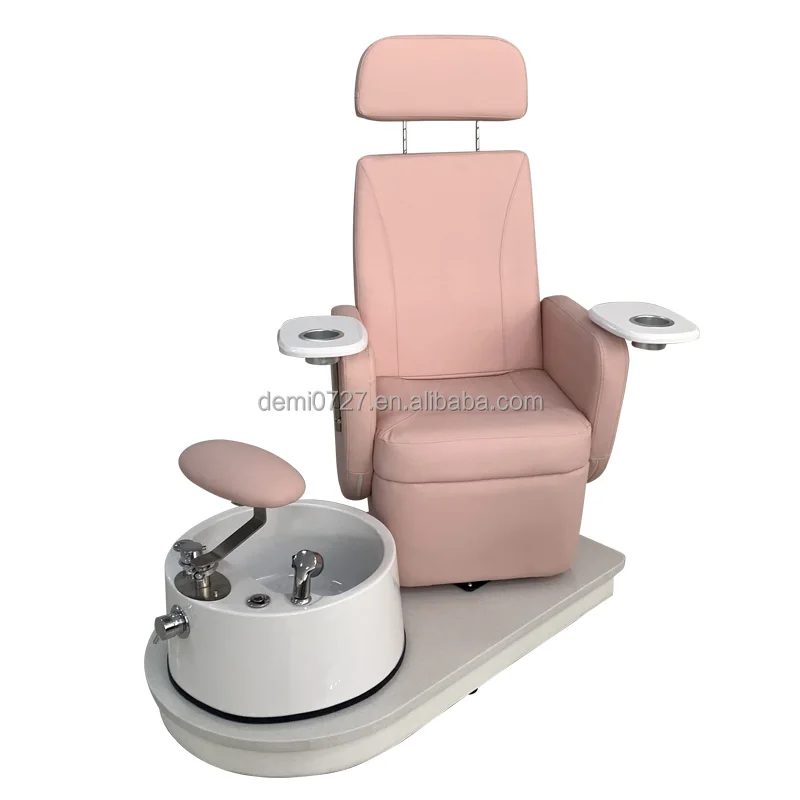 Morden design Rotating spa pedicure chair no plumbing recliner spa pedicure chair with lighted bowl