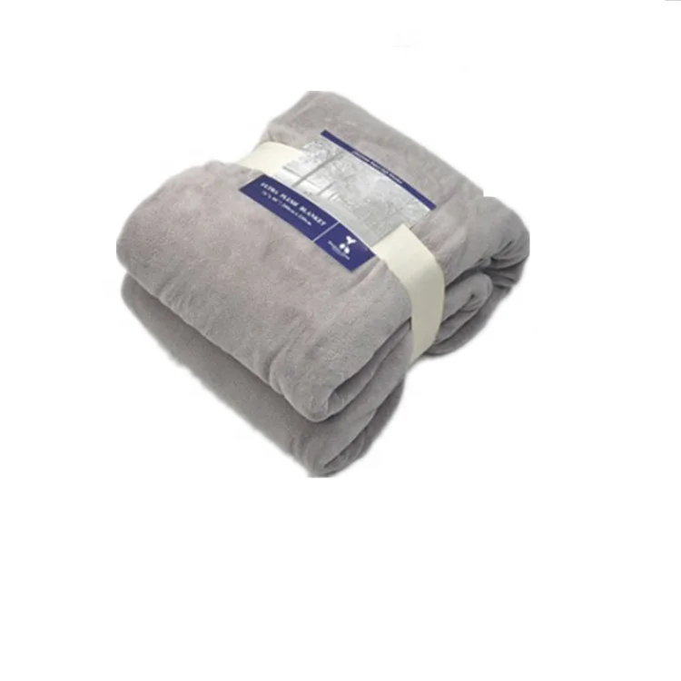 A81117 100% Polyester Microfiber Super King Size Knitted  Mink Blanket Flannel