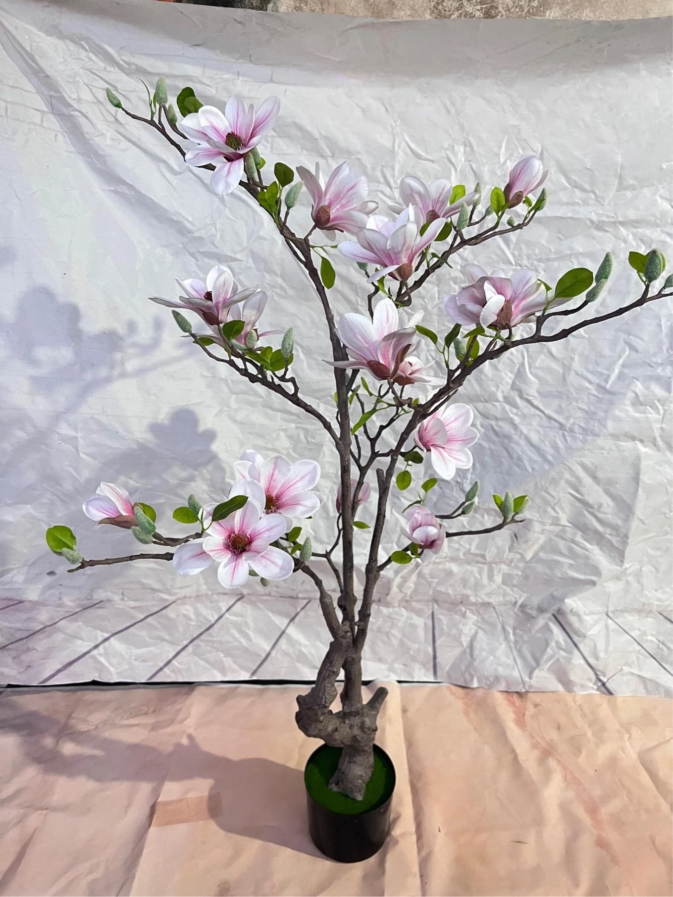 F85 Simulation Magnolia Tree Indoor And Outdoor Decoration Decoration Magnolia Wedding Hotel Shopping Mall Exhibition Hall