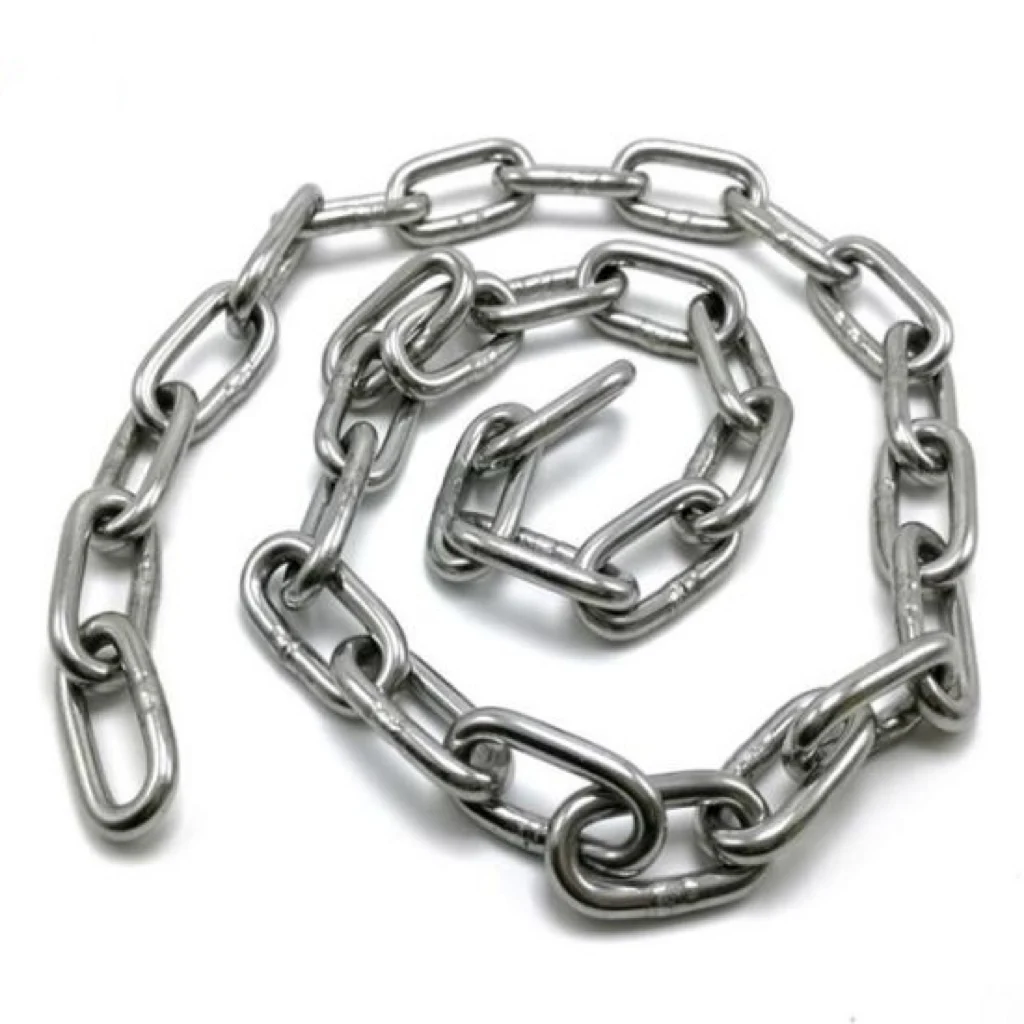 Hardware Silver Zinc Plated Korean Standard Short Link Chain High Tension for Rigging