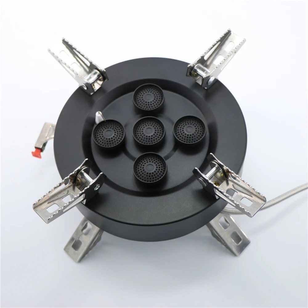 Custom 12800W Outdoor Cooking Gas Stove Portable 5 Burner Butane Furnace Steel Barbecue Cooker Camping Foldable 12800W Cocina