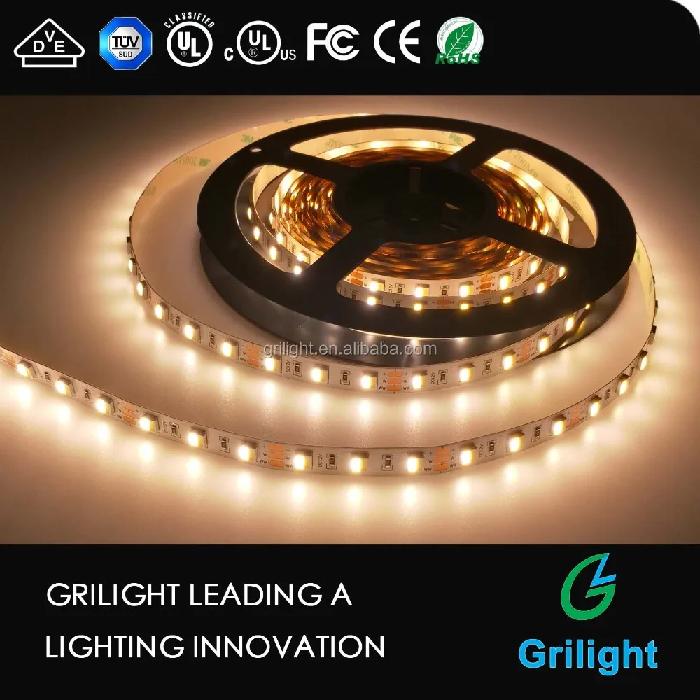 Двухцветная светодиодная лента двухцветная Smd 2835 3 цвета Cct 3527 двойные температурные полосы белая