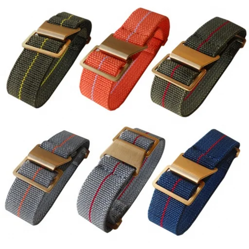 New arrival replacement woven nylon watch band black blue green quality skx strap