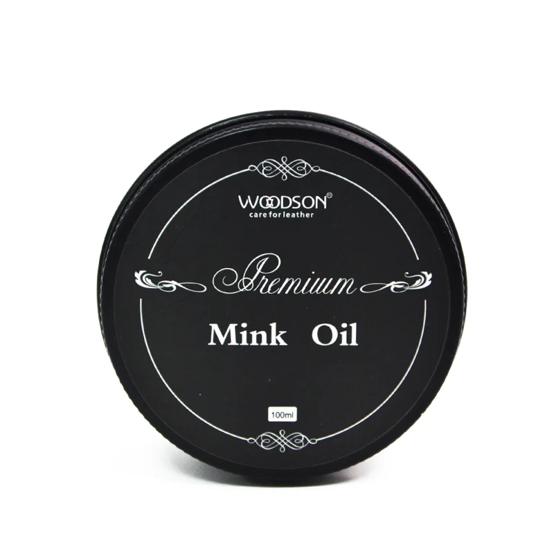 Woodson Mink Oil Tin Can Shoe Care Conditioner Waterproof Soften Repair Cream Mink Oil For Leather