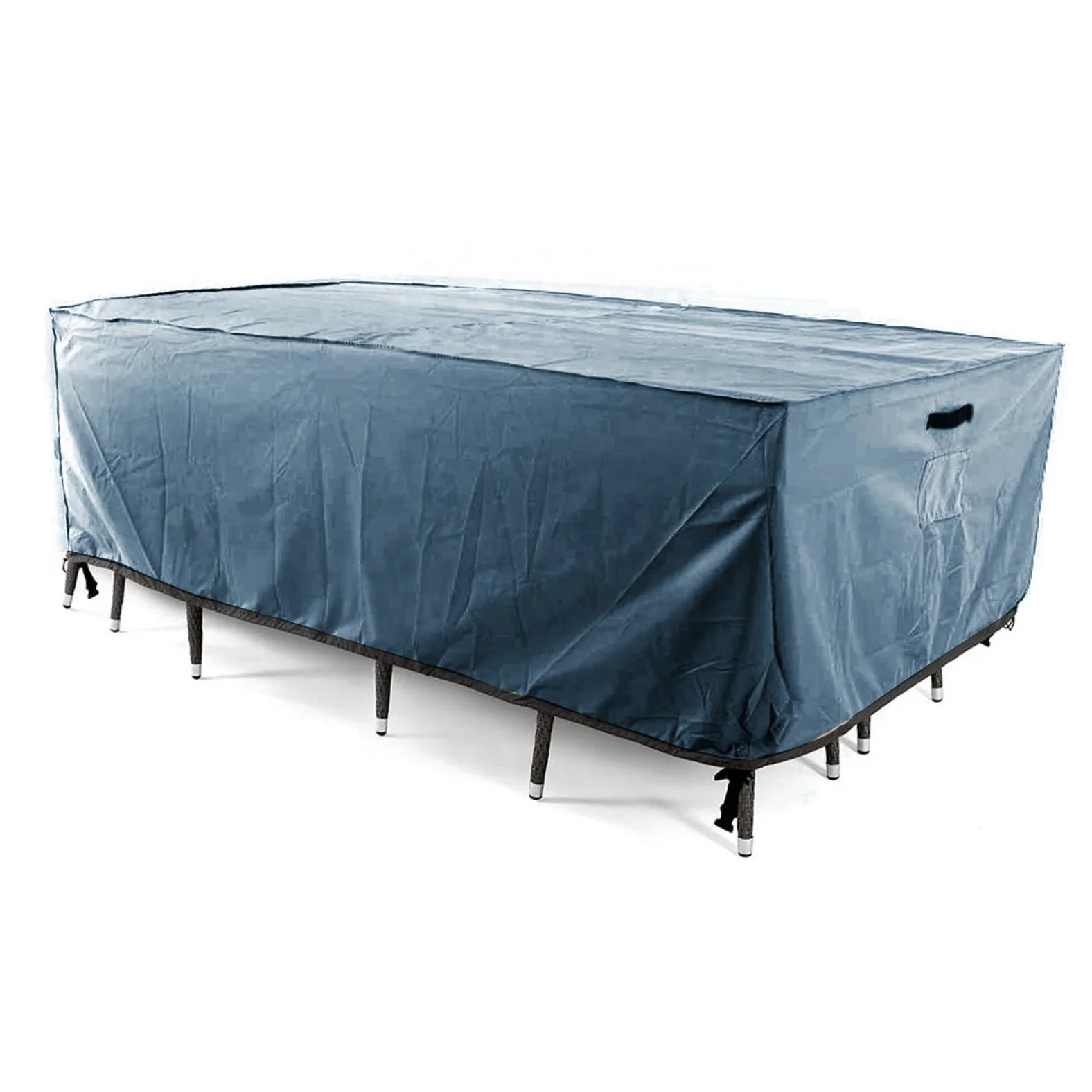 
600d Custom Logo Air Vent Dustproof Patio Chair Cover With Snap Closesure Straps 