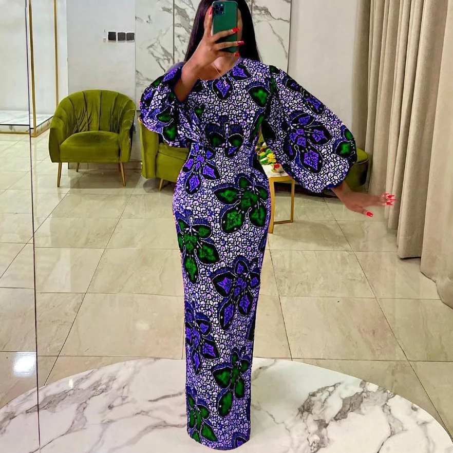 New Product Listing African Clothes Long Puff Dress Maxi Party Yellow Dress Off Shoulder Elegant Dresses