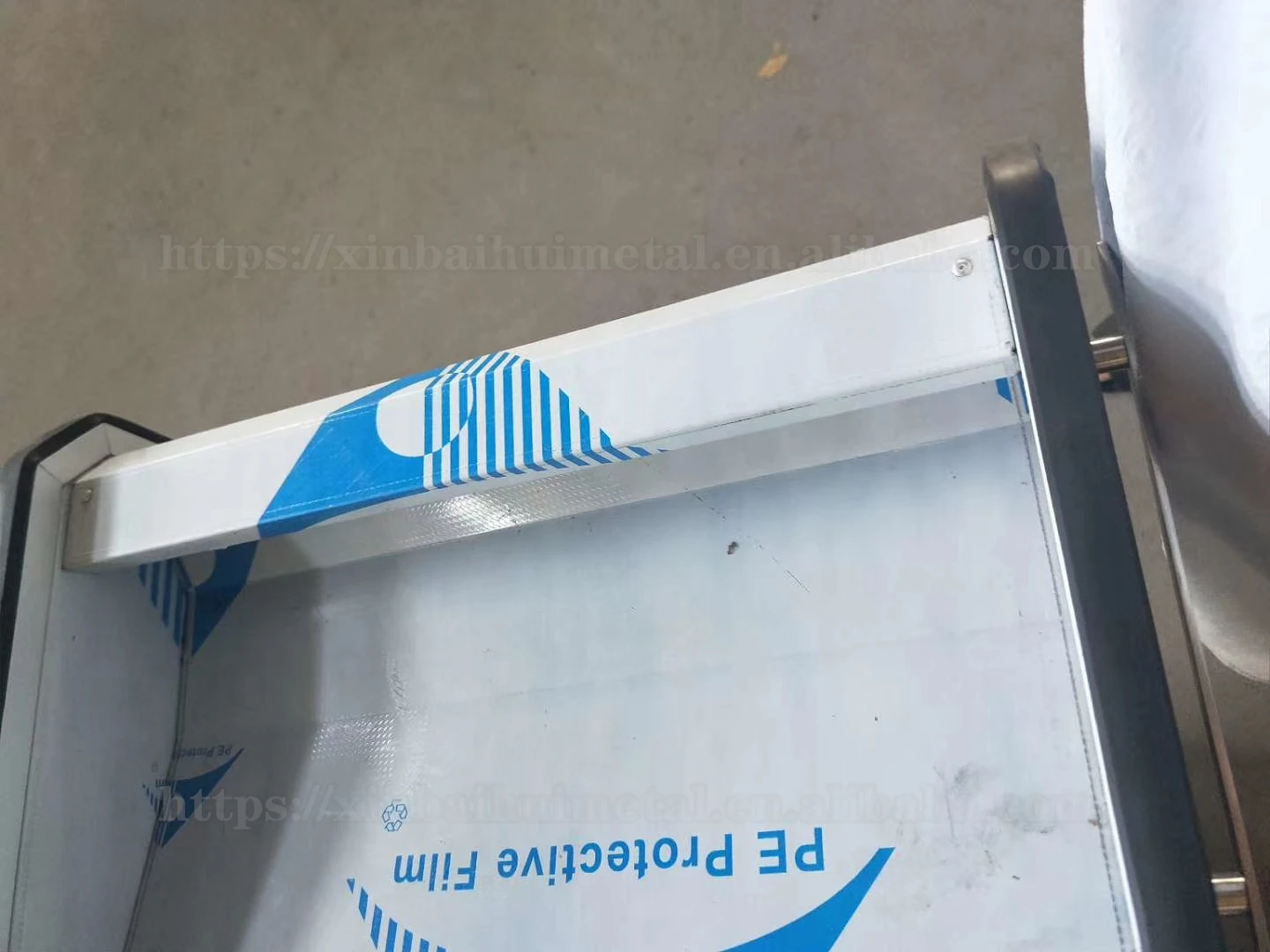Fresh Supermarket Cashier Counter Wholesale Small Simple Modern Stainless Steel Cashier Counter Front Desk Cashier Desk