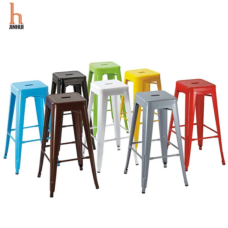 H JINHUI Factory Custom Retro Industrial Iron Vintage High Chair Bar Stool