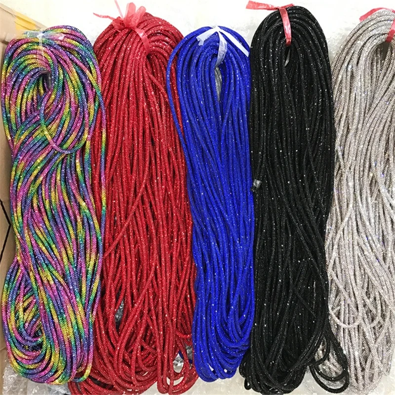 Fashion Sandals Accessories Rhinestone Diamond Cord Crystal Trimming Rope for Shoes
