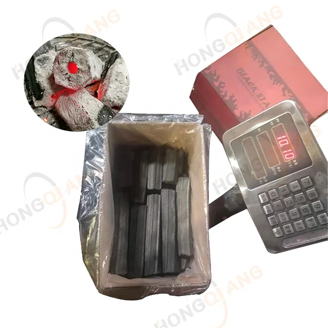 HongQiang Long Burning Time Wholesale Hexagonal Shape Gulf Hard Wood Sawdust Briquettes BBQ Charcoal Coking Coal