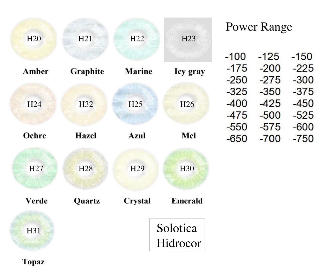 Контактные линзы power vision с цифрами, оптовая продажа, контактные линзы естественного вида, цветные