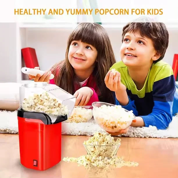 Oem Maquina De Palomita 110v 220v 1200w Pop Corn Machine Electric Automatic Hot Air Mini Popcorn Maker