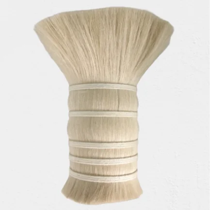 Washed Double Drawn Dressed Natural White Goat Hair For Brush