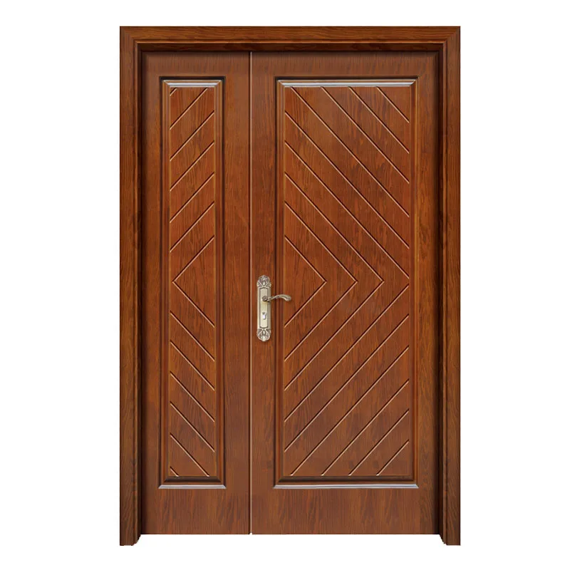 
House main entrance double door with unequal leaves 