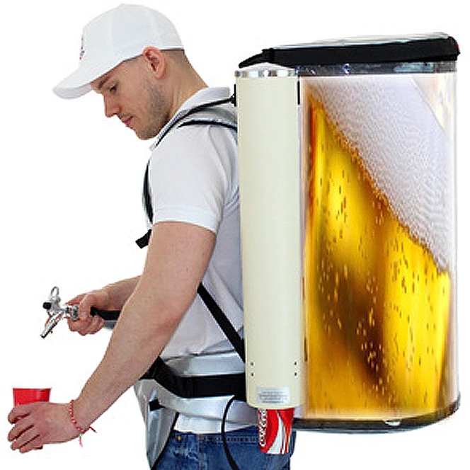 
Backpack for Beer dispensing for 19 Liter Beer Cola Coffee - vendor vending seller hawker mobile portable 