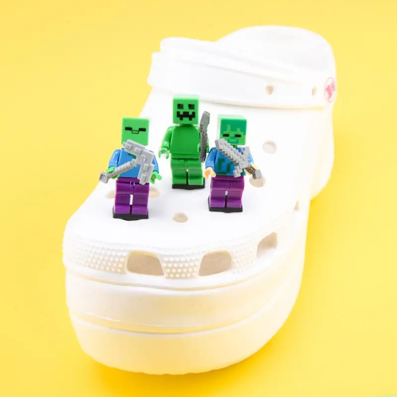 new clip buckles lego Clogk shoe charms ready to ship shoe charms wholesale mine craft Clog charms