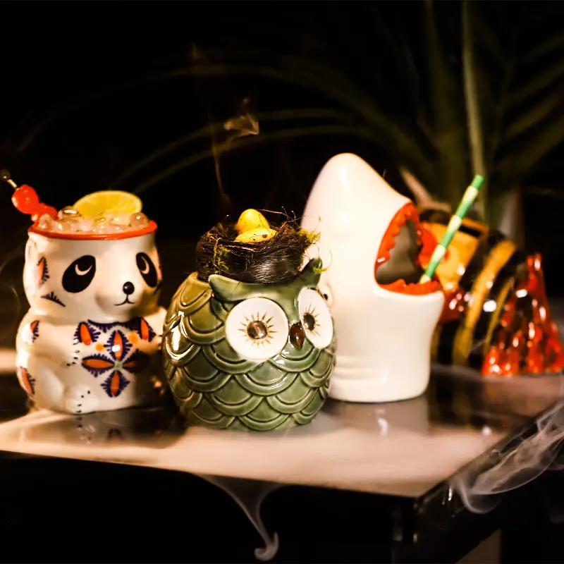 Оптовая продажа кружки на заказ с гавайским вазосом Tiki soul для Гавайской вечеринки бара кружка черепом слоном совами пандой tiki