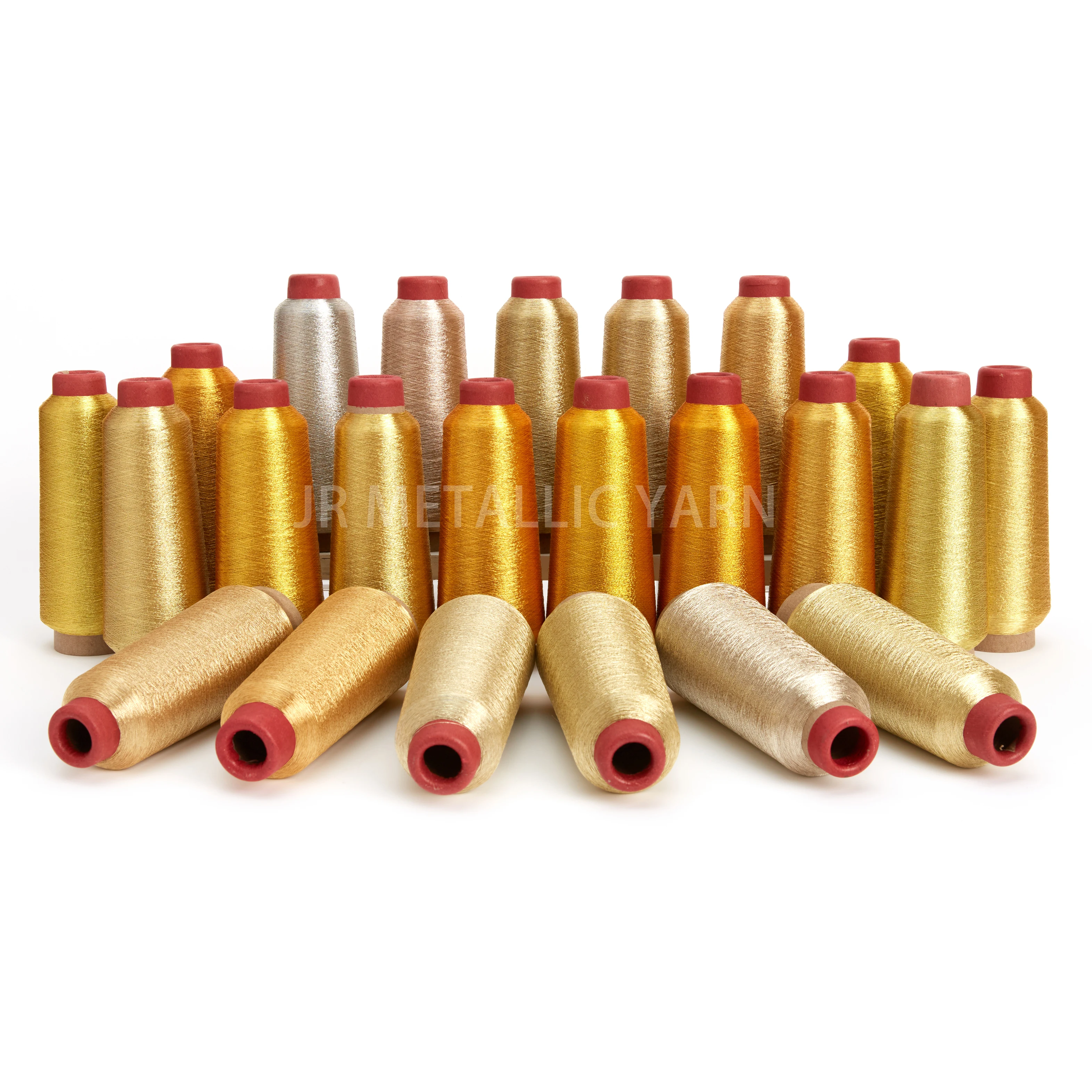 JR Factory Direct Sale Ms Type Metallic Yarn Premium Gold Series for Apparel